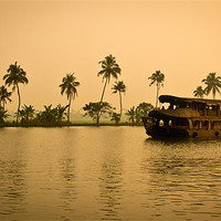 Buy canvas prints of Kettuvallom, the Houseboat by Mohit Joshi