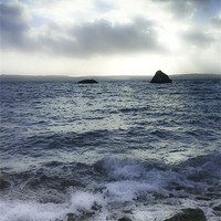 Buy canvas prints of Meadfoot Beach, Torquay, Devon, Rocks in Winter by K. Appleseed.