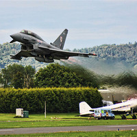 Buy canvas prints of Typhoon Taking Off by Phil Hall