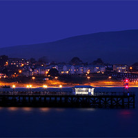 Buy canvas prints of Swanage at night by Tony Bates