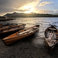 Buy canvas prints of Derwent water boats by Tony Bates