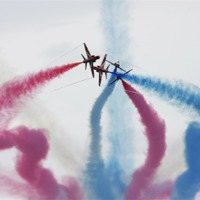 Buy canvas prints of Red Arrows by Tony Bates