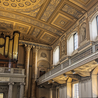 Buy canvas prints of Greenwich naval college chapel by Tony Bates