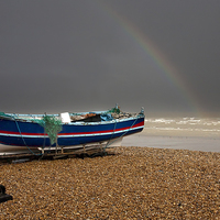 Buy canvas prints of Dungeness fishing boat by Tony Bates