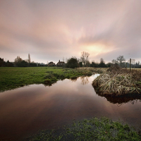 Buy canvas prints of Tidmarsh and Sulham meadows by Tony Bates