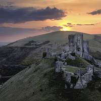 Buy canvas prints of Corfe castle Dorset by Tony Bates
