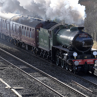 Buy canvas prints of  Cathedrals Express train Mayflower 61306 by Tony Bates