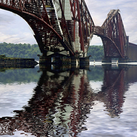 Buy canvas prints of  Forth railway bridge Scotland by Tony Bates