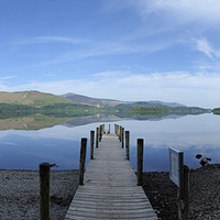Buy canvas prints of  Derwent water panorama by Tony Bates