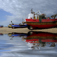 Buy canvas prints of  Hastings fishing boats by Tony Bates