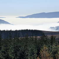 Buy canvas prints of  Brecon Beacons fog by Tony Bates