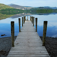 Buy canvas prints of Derwent water jetty by Tony Bates