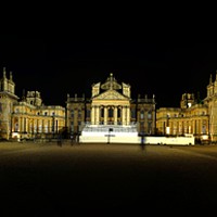 Buy canvas prints of Blenheim Palace night Panorama by Tony Bates