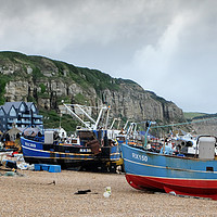 Buy canvas prints of Hastings fishing boats by Tony Bates