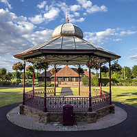 Buy canvas prints of Newbury Victoria park bandstand by Tony Bates