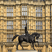 Buy canvas prints of Westminster Richard the Lionheart statue by Tony Bates