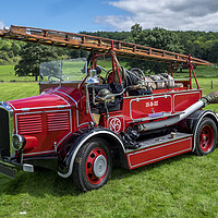 Buy canvas prints of Dennis vintage fire engine by Tony Bates