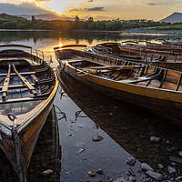 Buy canvas prints of Derwent water rowing boats by Tony Bates