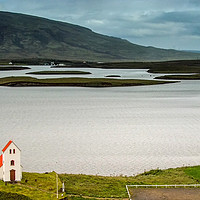 Buy canvas prints of Iceland church and landscape by Tony Bates