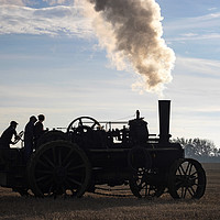 Buy canvas prints of Traction engine silhouette by Tony Bates