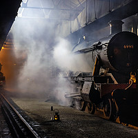 Buy canvas prints of Steam engines 6998 and 6023 at Didcot by Tony Bates