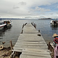 Buy canvas prints of By a jetty by Marja Ozwell