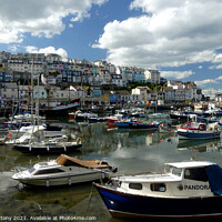 Buy canvas prints of Brixham Harbour, Devon by Lucy Antony