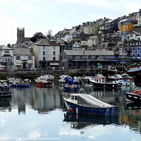 Buy canvas prints of  Brixham Harbour, Devon by Lucy Antony