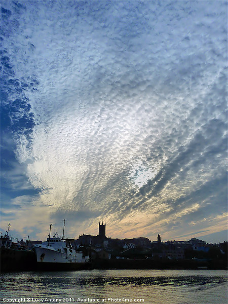 Sky over Penzance Picture Board by Lucy Antony