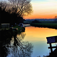 Buy canvas prints of sunset on the canal by Lucy Antony