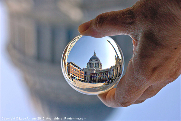 St Pauls in a crystal ball Picture Board by Lucy Antony
