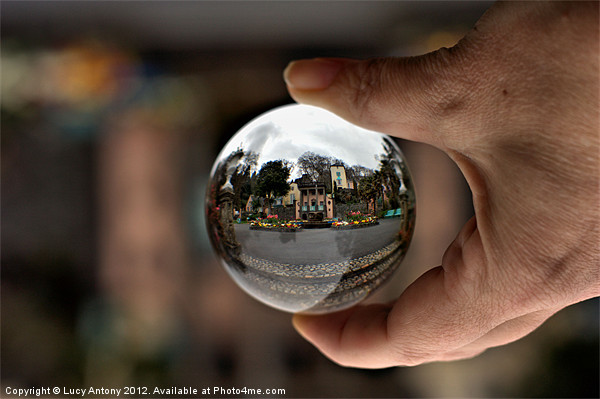 Port Merion in a crystal ball Picture Board by Lucy Antony