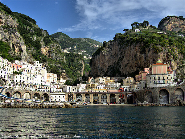 Amalfi seafront, Italy Picture Board by Lucy Antony