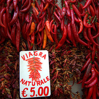 Buy canvas prints of chilli display, Amalfi, Italy by Lucy Antony