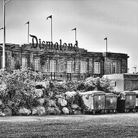 Buy canvas prints of  Dismaland exterior by Lucy Antony