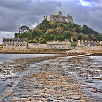 Buy canvas prints of Causeway to St Michaels Mount by Lucy Antony