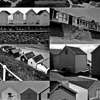 Buy canvas prints of  BEACH HUTS by Bruce Glasser