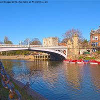 Buy canvas prints of York Lendal Bridge over River Ouse by Allan Briggs
