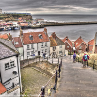 Buy canvas prints of Whitby From The Steps by Allan Briggs