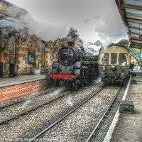 Buy canvas prints of 75029 GREEN KNIGHT STEAM ENGINE by Allan Briggs