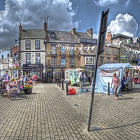 Buy canvas prints of  Knaresborough Market Square by Allan Briggs