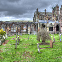 Buy canvas prints of St Mary's Abbey, Melrose in the Scottish Boarders by Allan Briggs