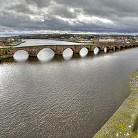 Buy canvas prints of Berwick Bridge in Berwick upon Tweed by Allan Briggs