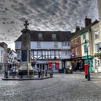 Buy canvas prints of The Butter Market, Canterbury by Allan Briggs