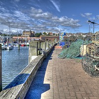 Buy canvas prints of Scarborough Fishing Dock by Allan Briggs