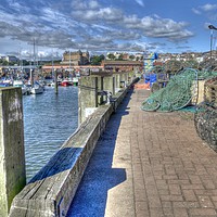 Buy canvas prints of Scarborough Fishing Dock by Allan Briggs