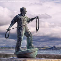 Buy canvas prints of Fishermen memorial, Newlyn by Chris Thaxter
