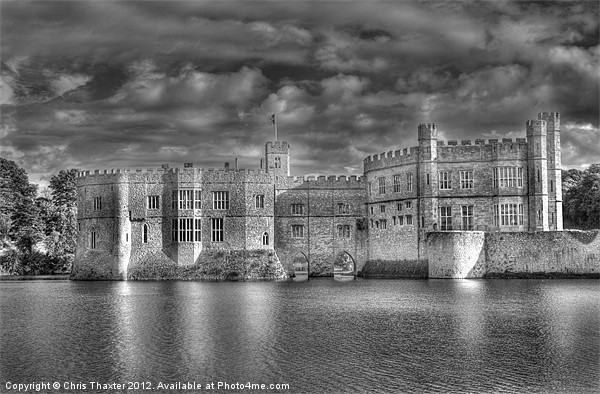 Leeds Castle in Black and White Picture Board by Chris Thaxter