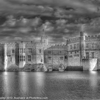Buy canvas prints of Leeds Castle in Black and White by Chris Thaxter