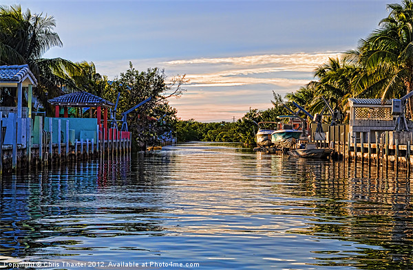 Key Largo Canal Picture Board by Chris Thaxter